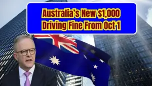Australia’s New $1,000 Driving Fine From Oct 1
